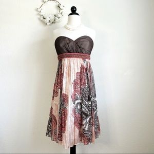 BCBG Max Azria Silk Strapless Dress